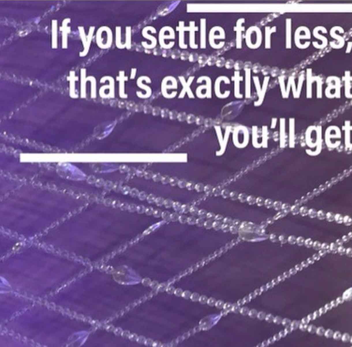 never settle