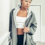 Cardigan jacket front closure with external pockets softest material