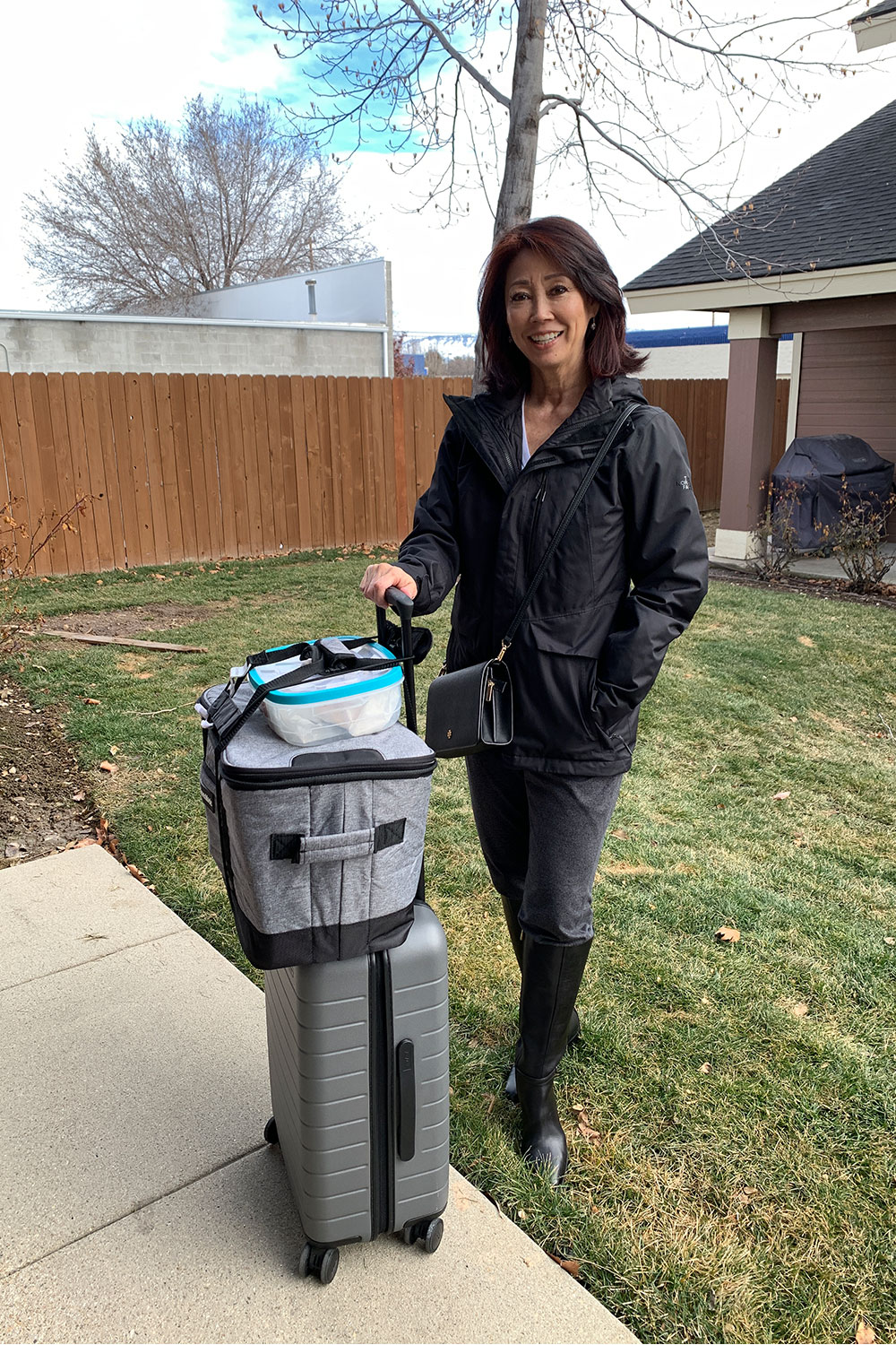 travel essentials a grey carry on