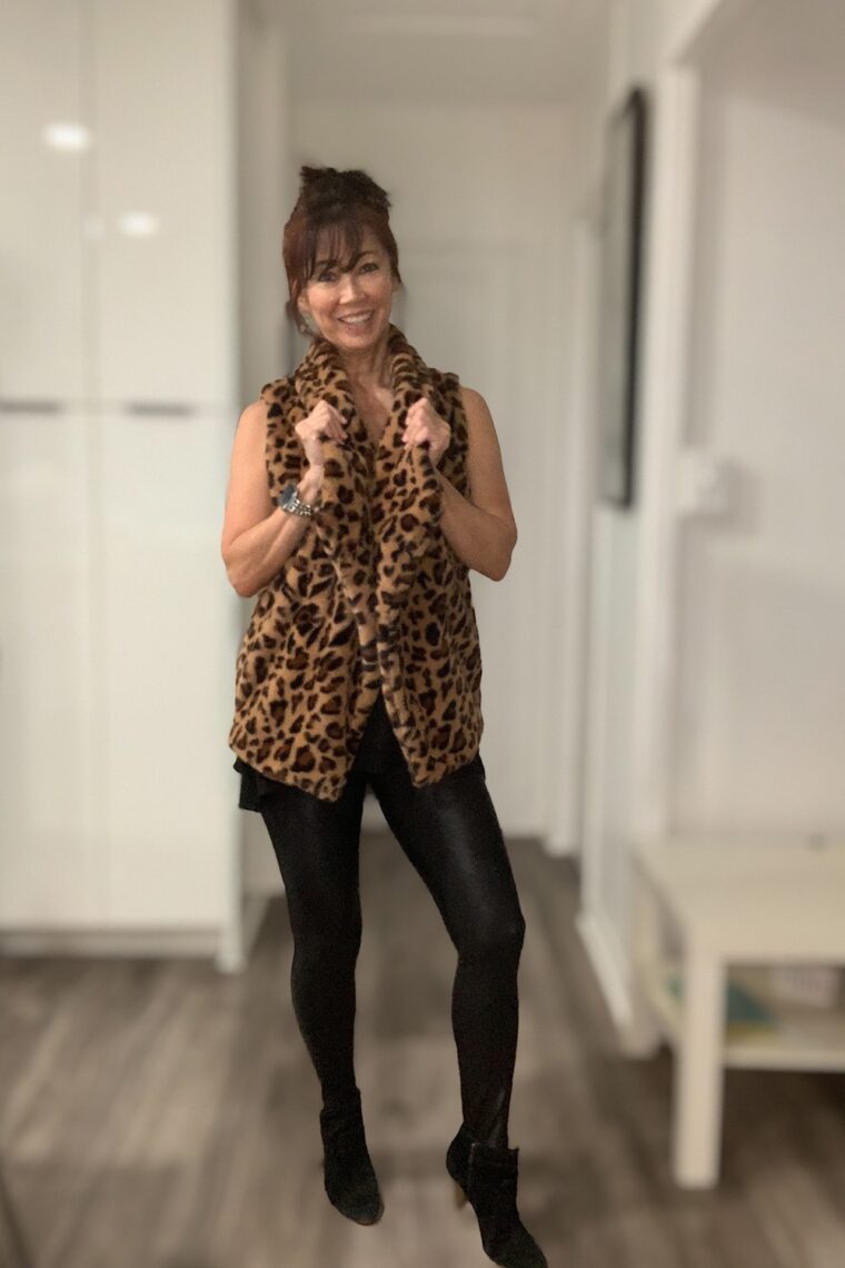 Spanz and leopard vest nordstrom