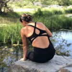 workout clothes black sports bra