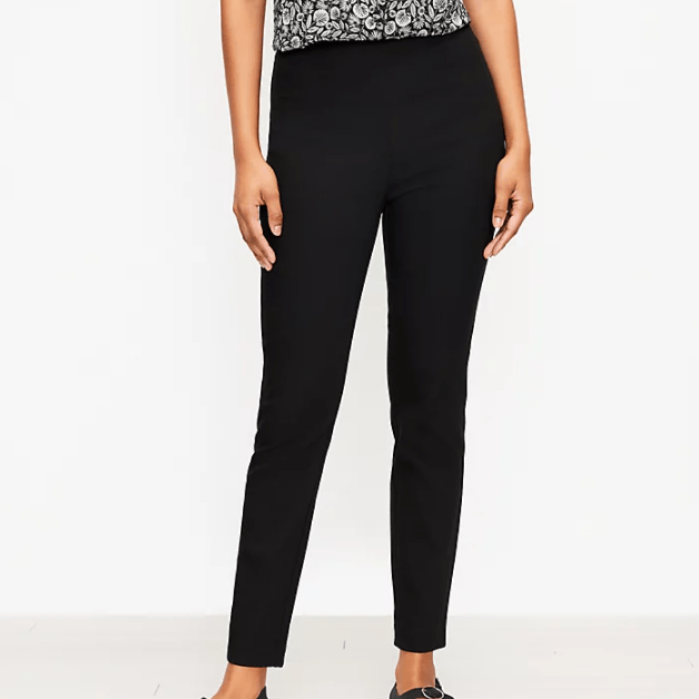 side zip skinny pants black loft