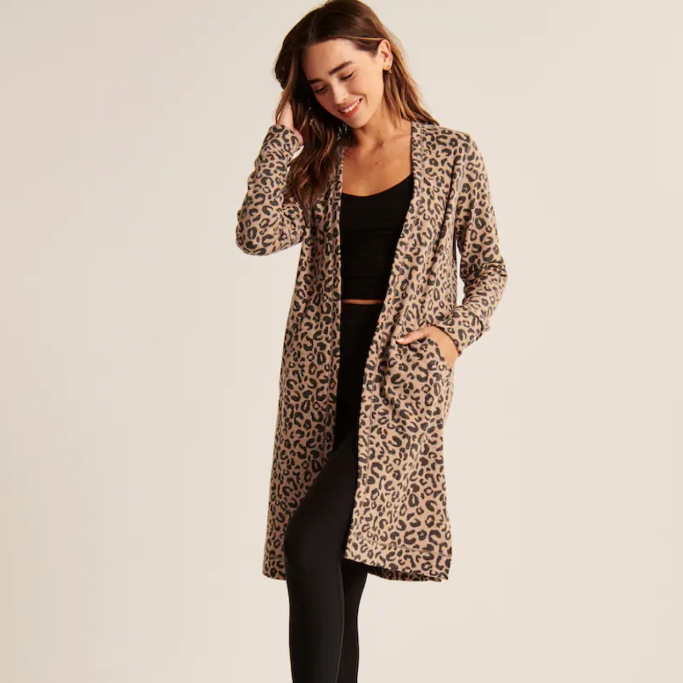 Abercrombie leopard duster