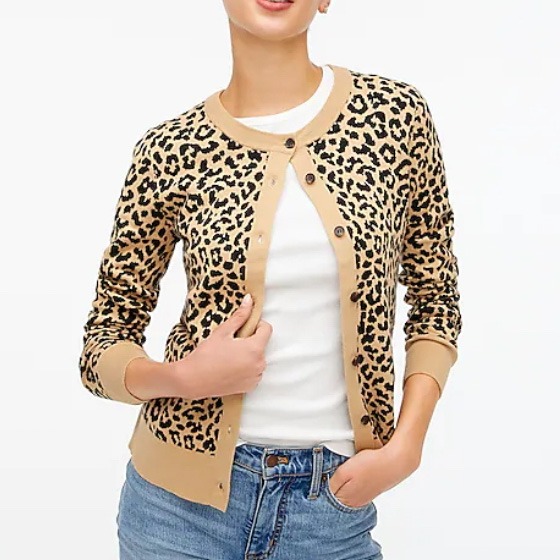 leopard in brown and black jcrew