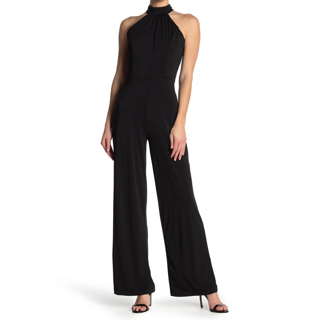 meghan halter crepe jumpsuit