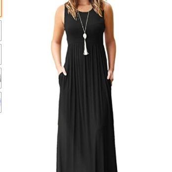 plain maxi in black amazon