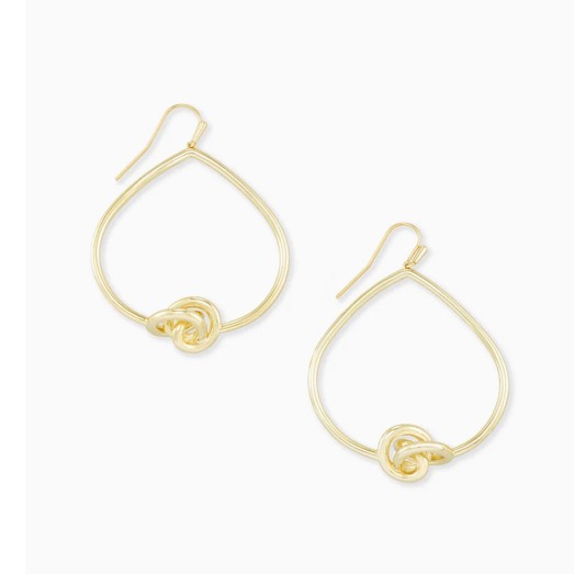 Presleigh Love Knot Open Frame Earrings in Gold