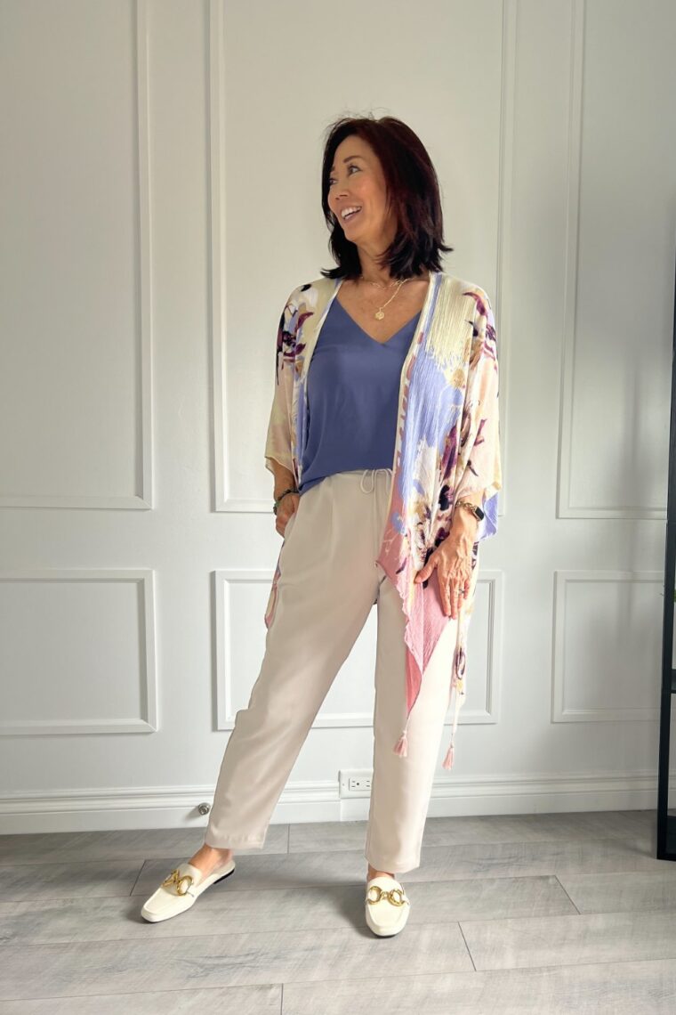 Kimono Duster in Lavendar for Workwear