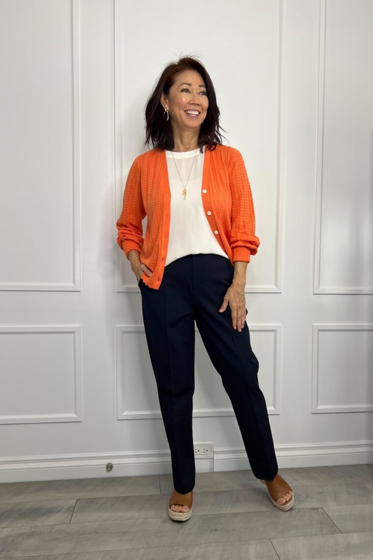 Spring Cardigan in orange