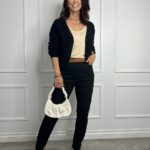 perfect black cropped cardigan