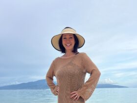 swimsuit cover-up brown