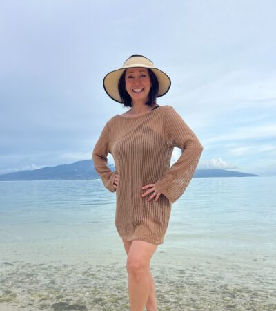 swimsuit cover-up brown