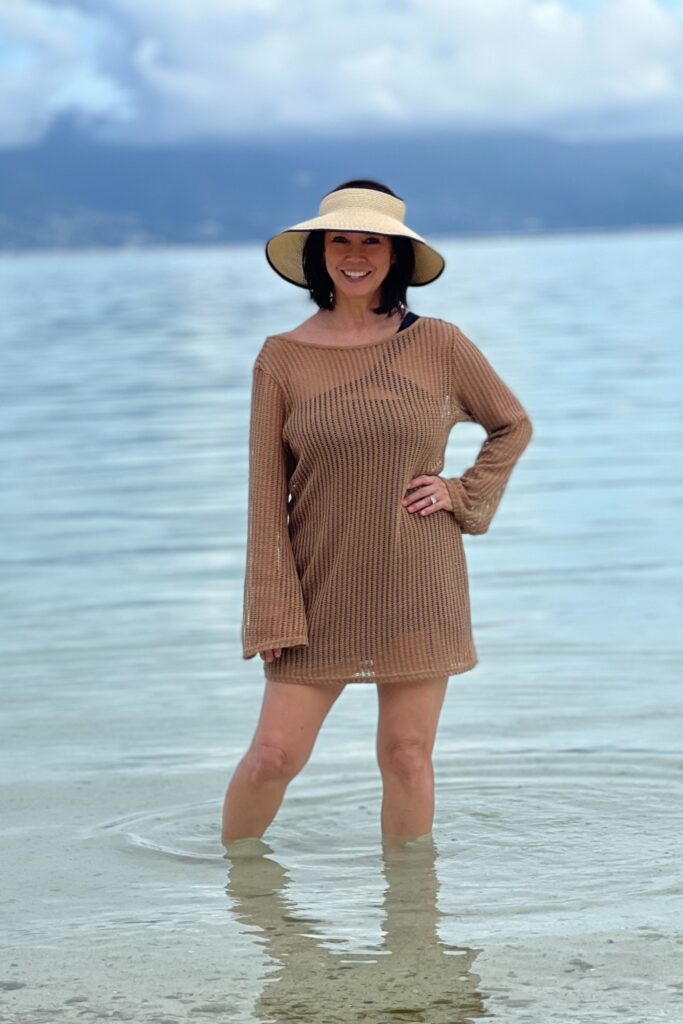 resort wear brown cover up